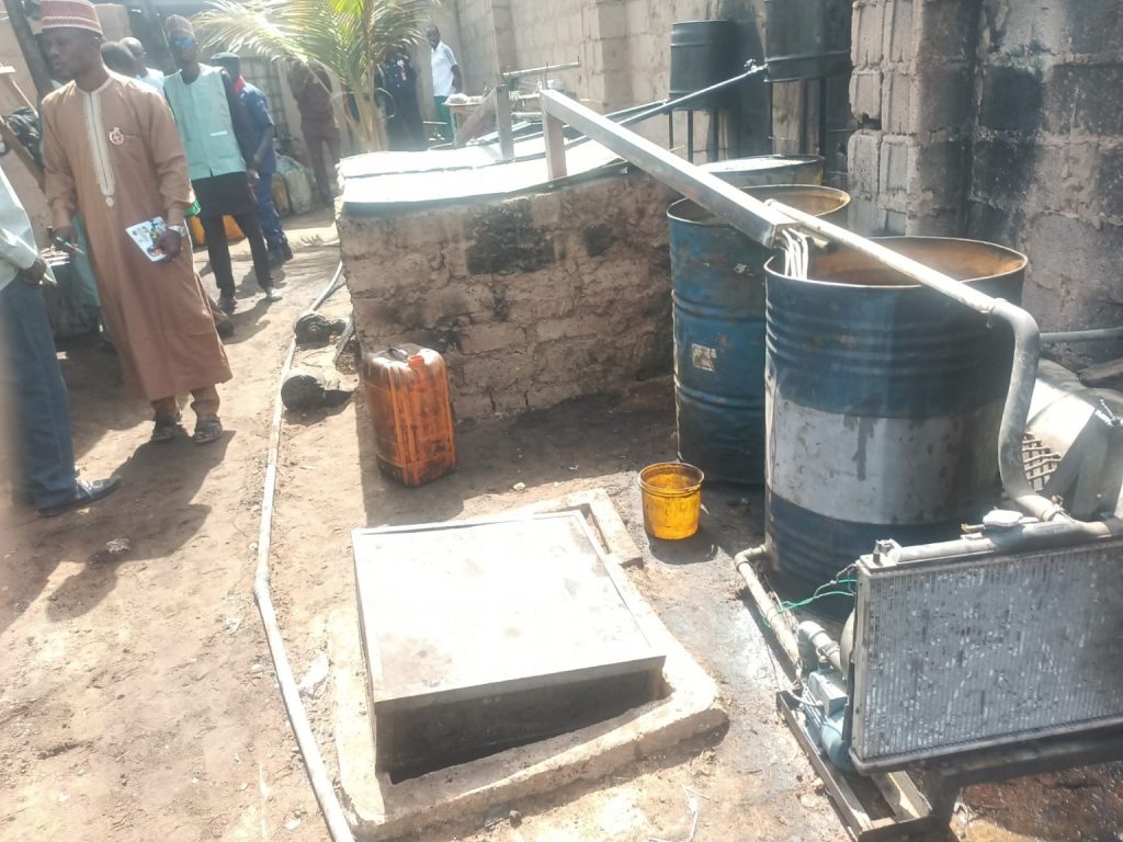 NSCDC Uncovers illegal gasoline refinery in Gombe